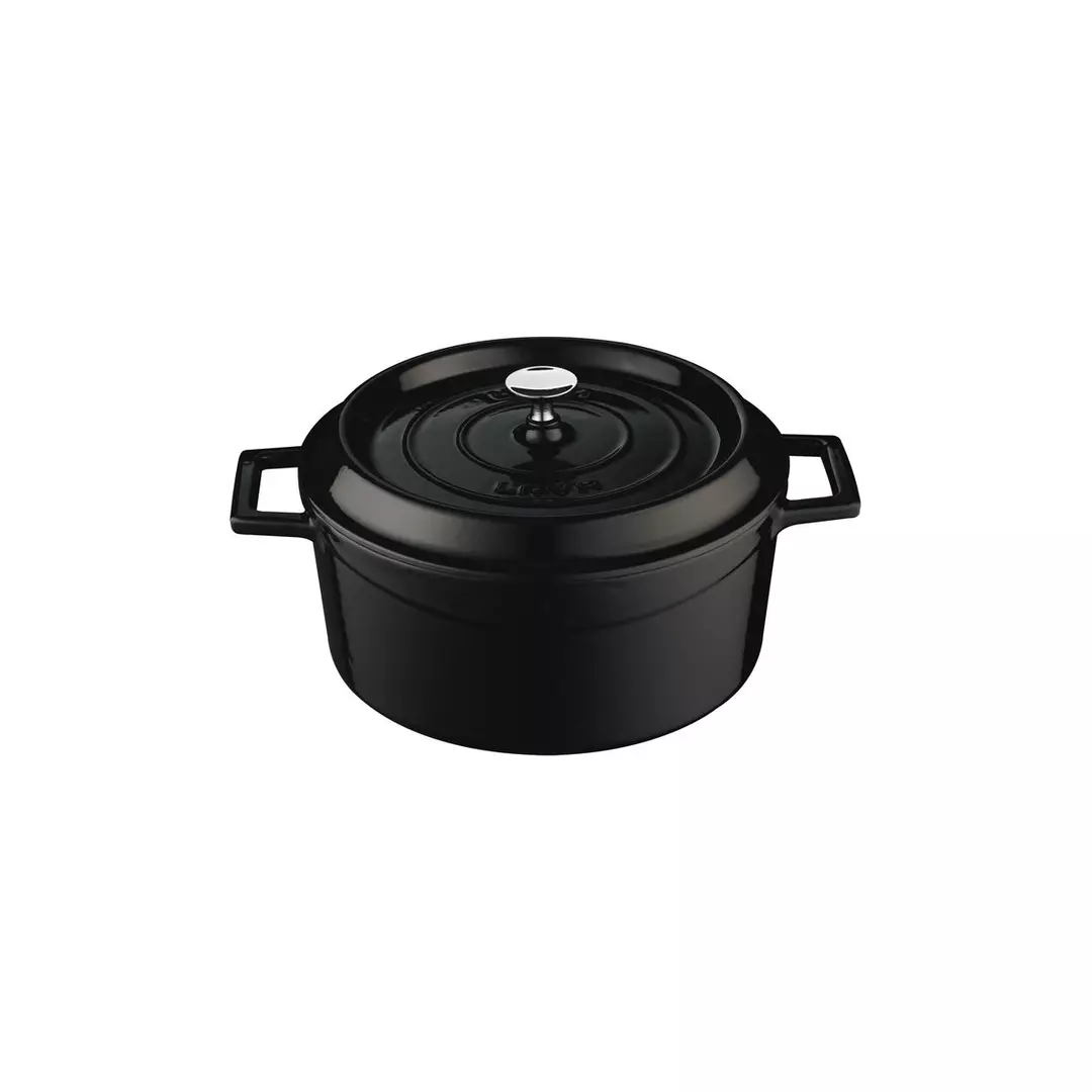 Lava Round Casserole (4.5L) - Black