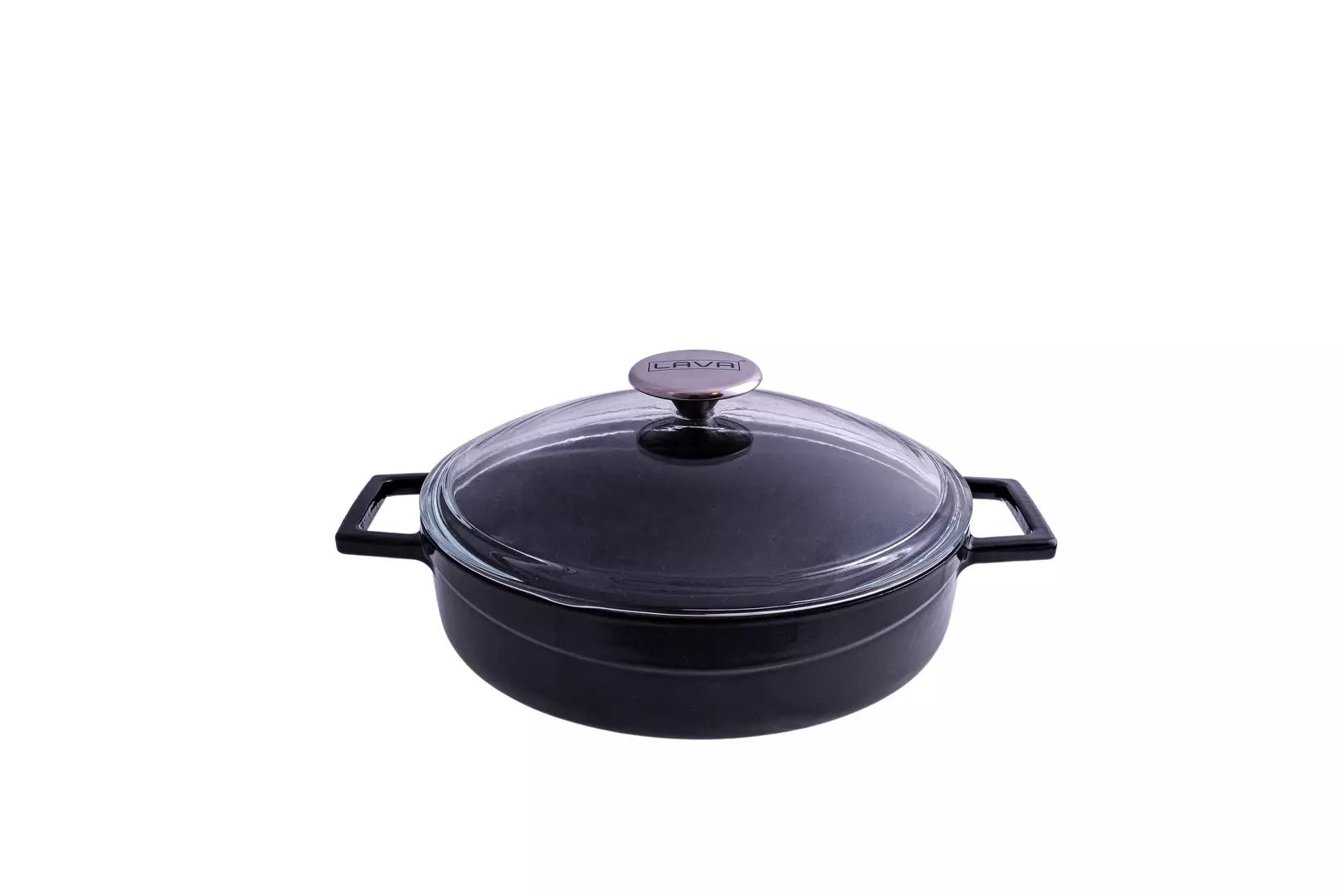 Lava Low Casserole Glass Lid 2.4L Black