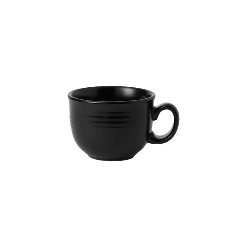 Dudson Evo Jet Black Cups Café Au Lait Cup 280ml