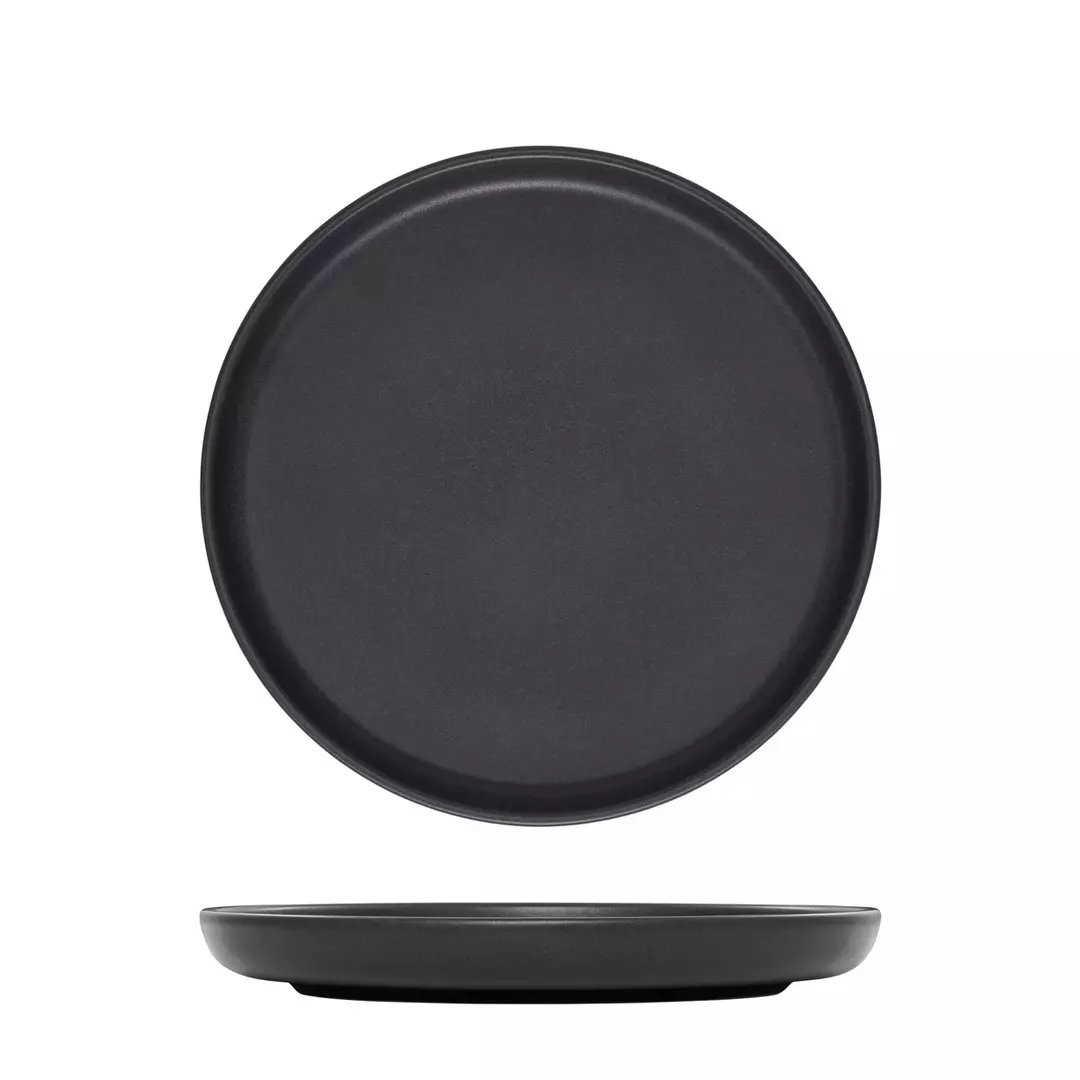 Eclipse Uno Black Round Plate 220mm