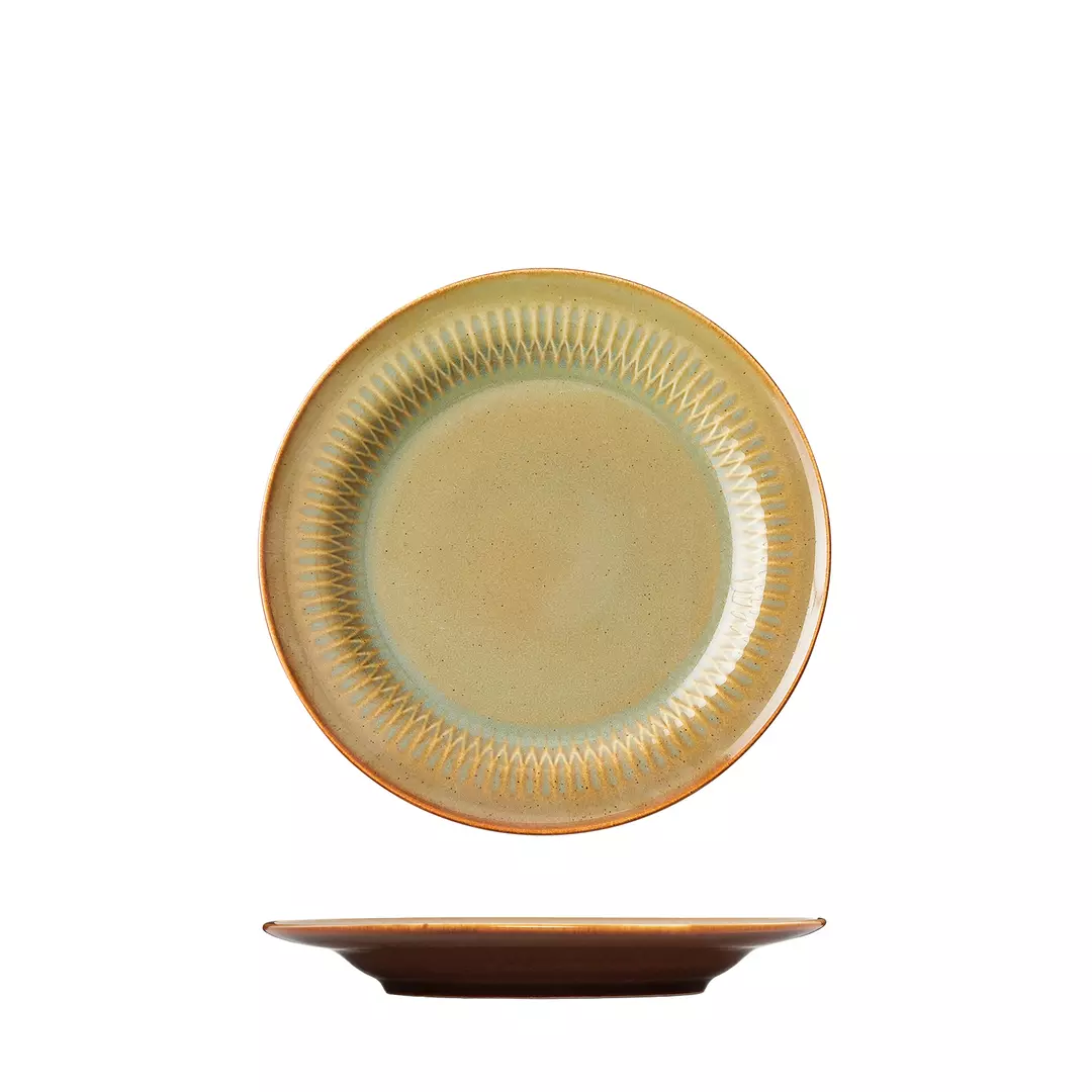 Luzerne Cottage Cinnamon Round Rim Plate 170mm