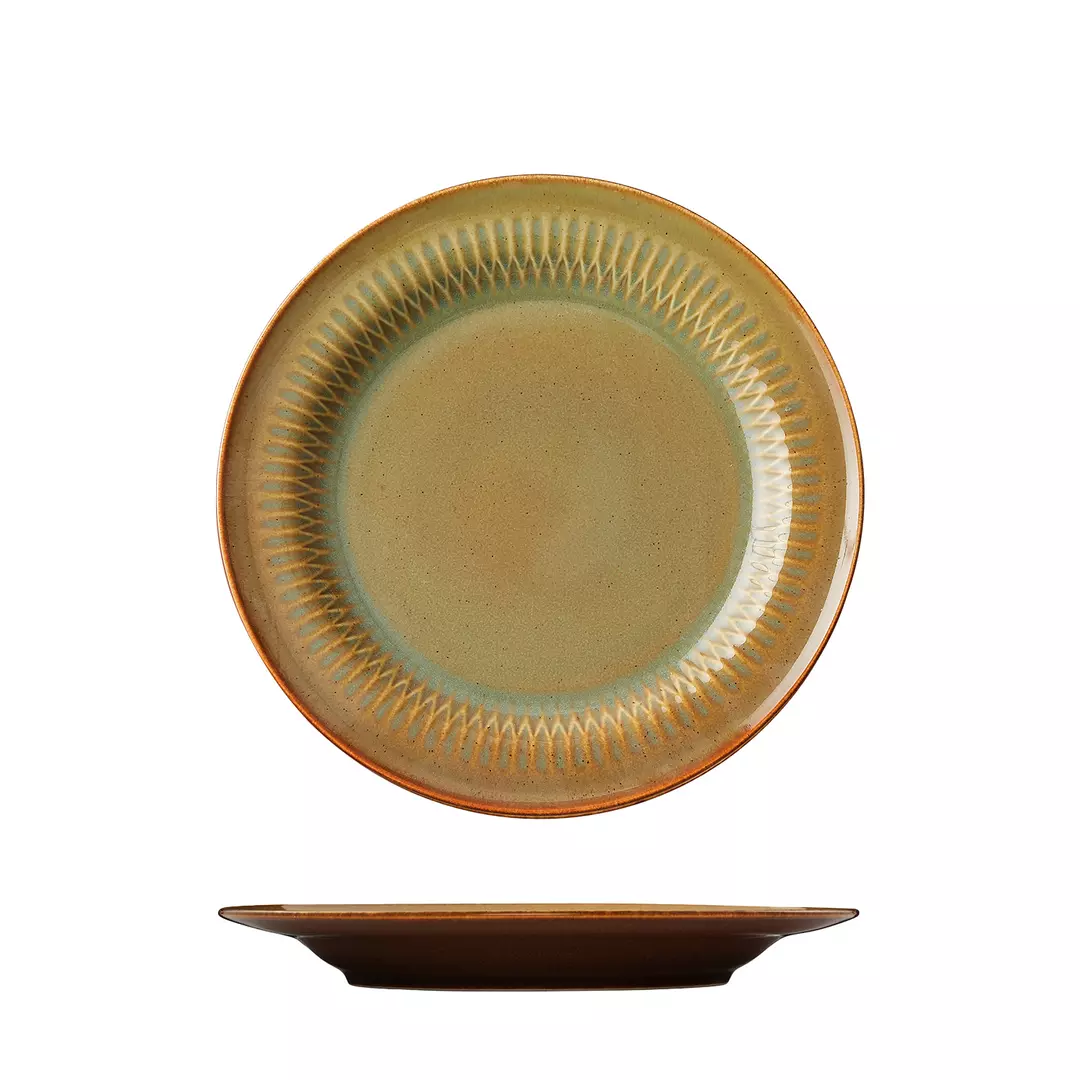 Luzerne Cottage Cinnamon Round Rim Plate 210mm