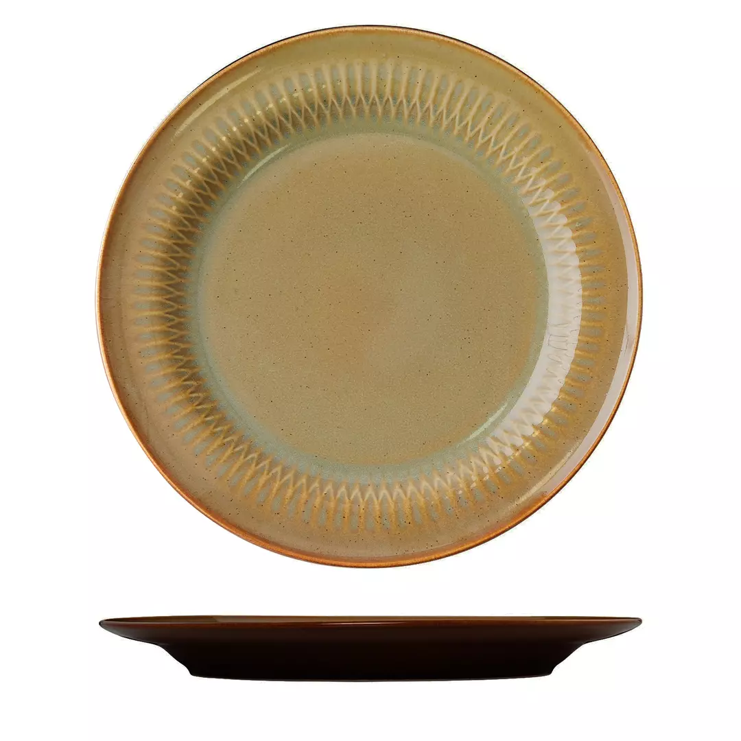Luzerne Cottage Cinnamon Round Rim Plate 270mm