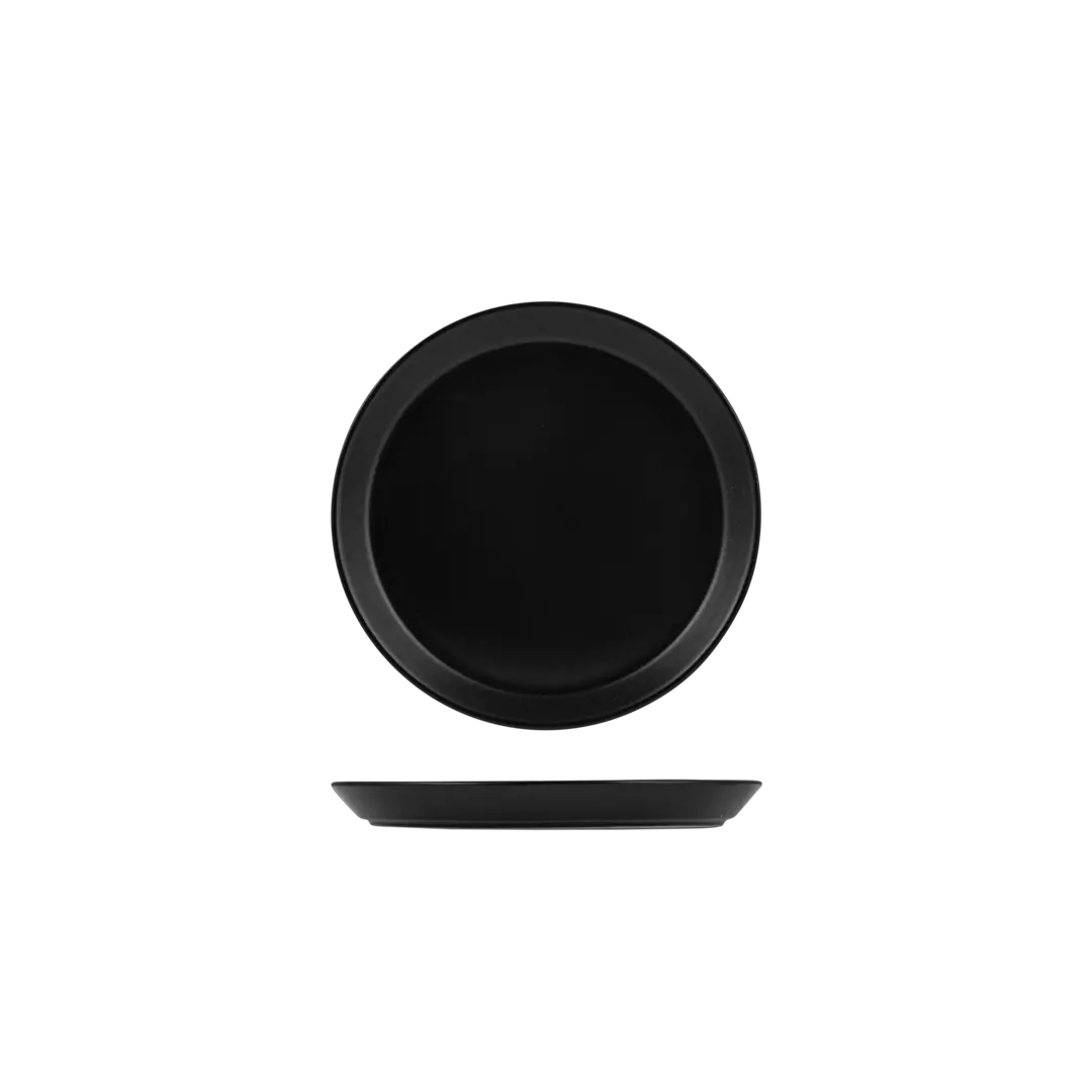 Zuma Round Plate Tapered - Charcoal 200mm