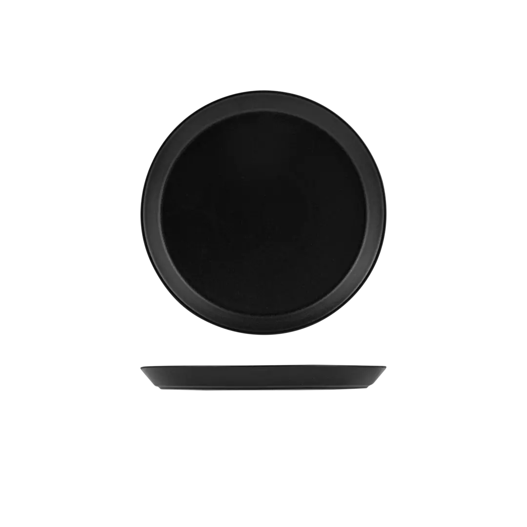 Zuma Round Plate Tapered - Charcoal 240mm