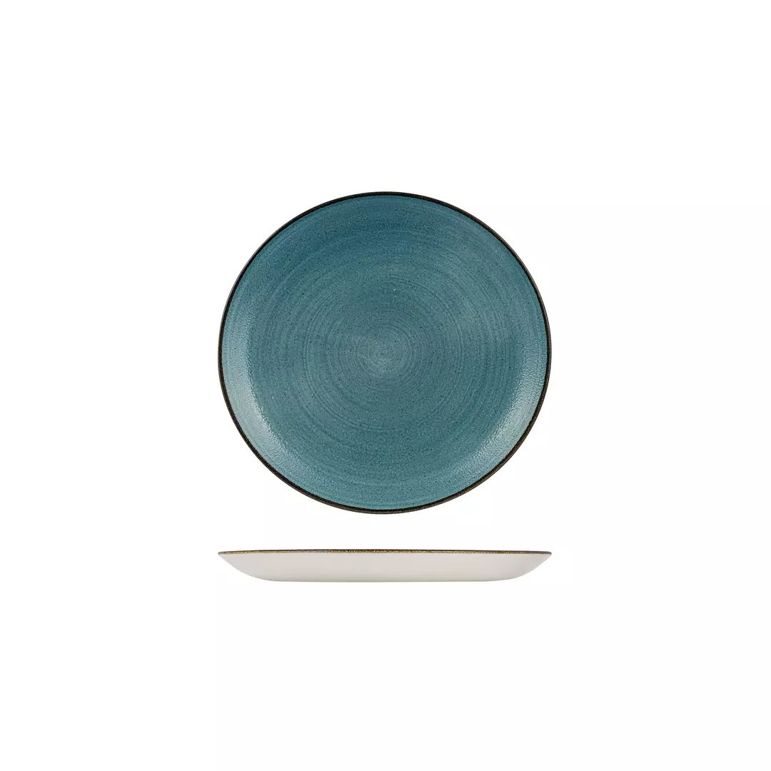 Stonecast by Churchill Round Coupe Plate 165mm Raw Teal