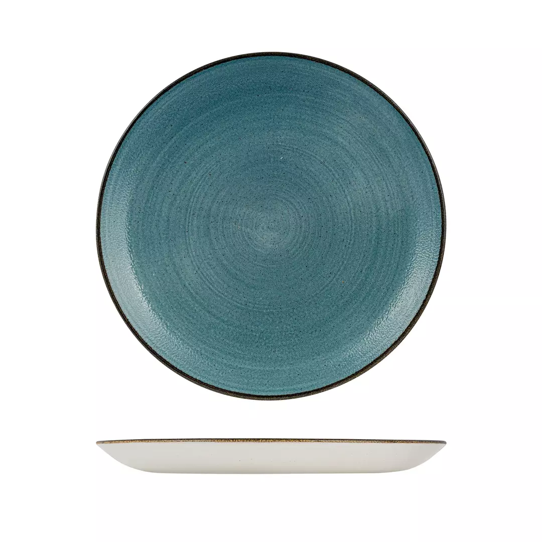 Stonecast by Churchill Round Coupe Plate 260mm Raw Teal
