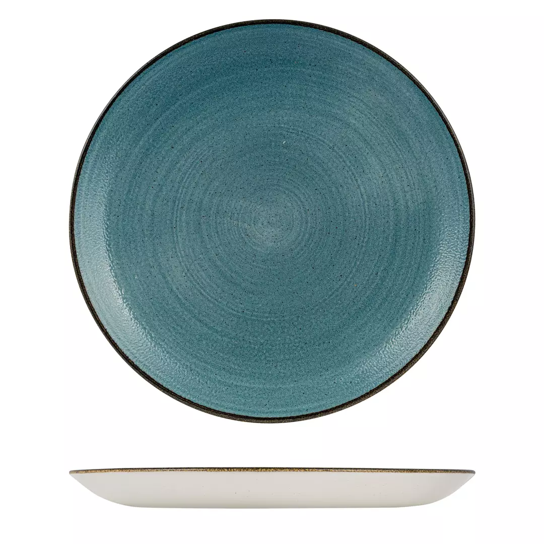 Stonecast by Churchill Round Coupe Plate 288mm Raw Teal
