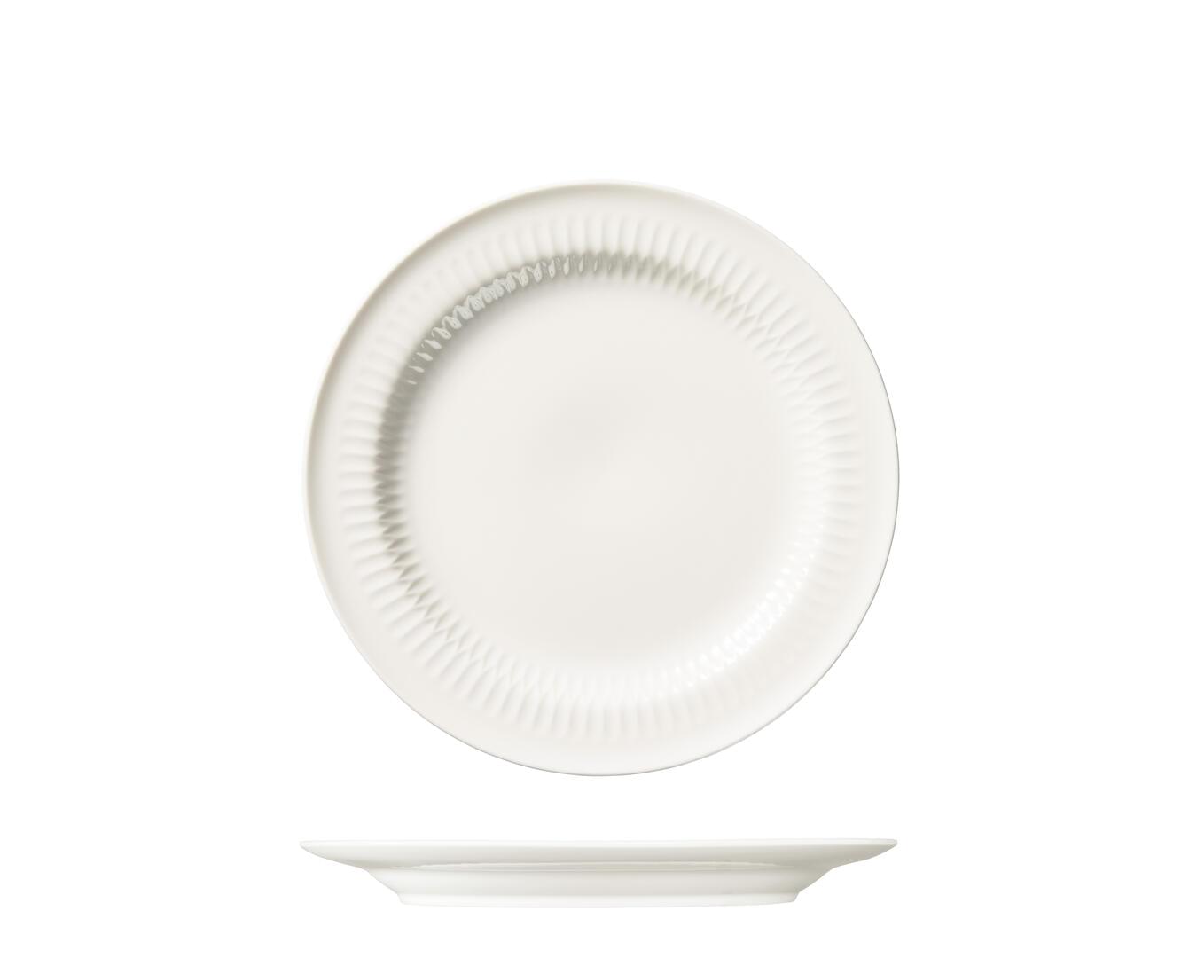 Luzerne Cottage White Round Rim Plate 270mm