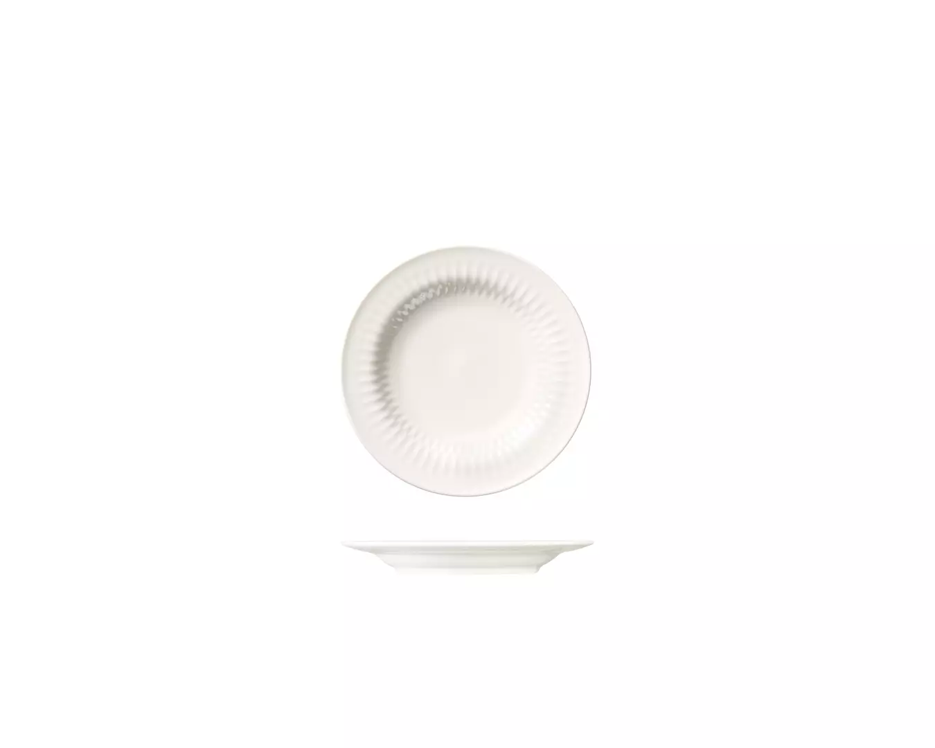 Luzerne Cottage White Round Rim Plate 170mm