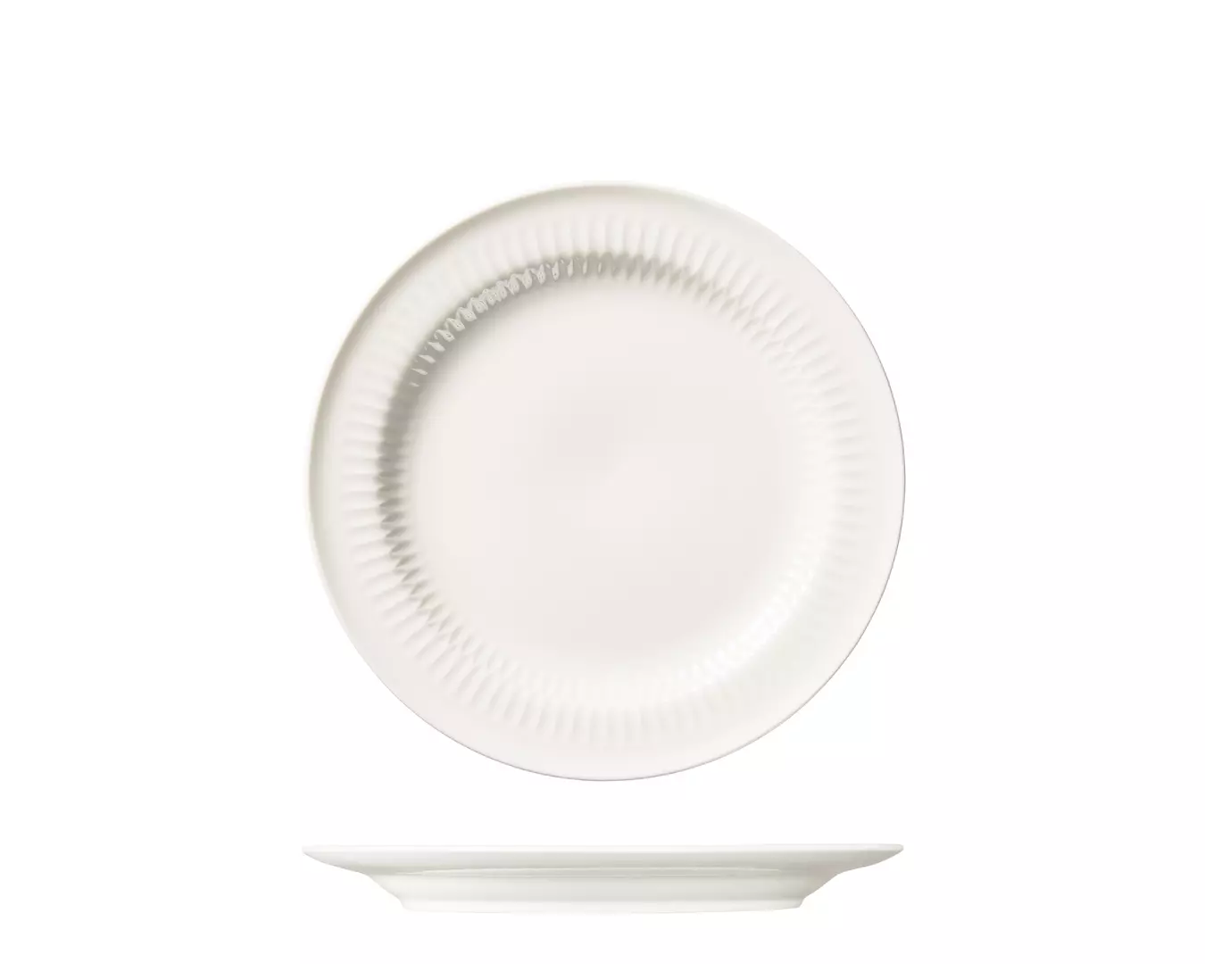 Luzerne Cottage White Round Rim Plate 300mm