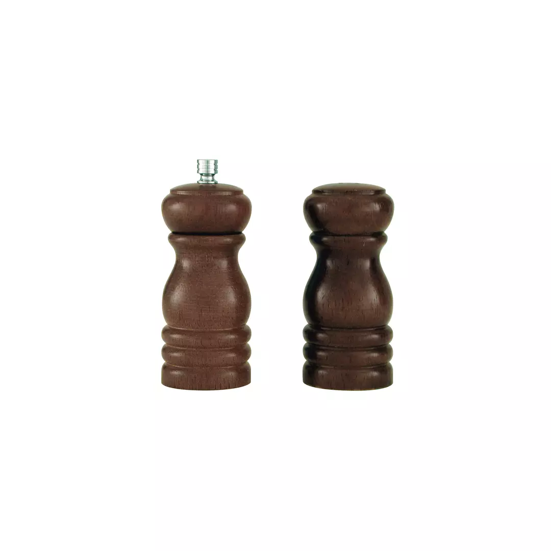 Trenton Salt Shaker & Pepper Mill Set Dark Wood 40506