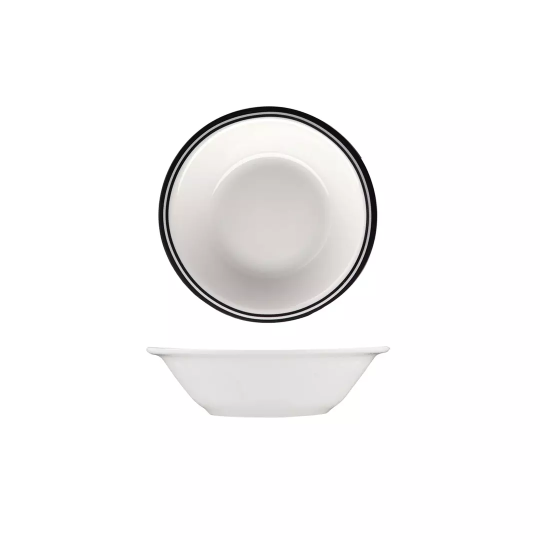 Flinders Healthcare Cru Black Line Oatmeal Bowl