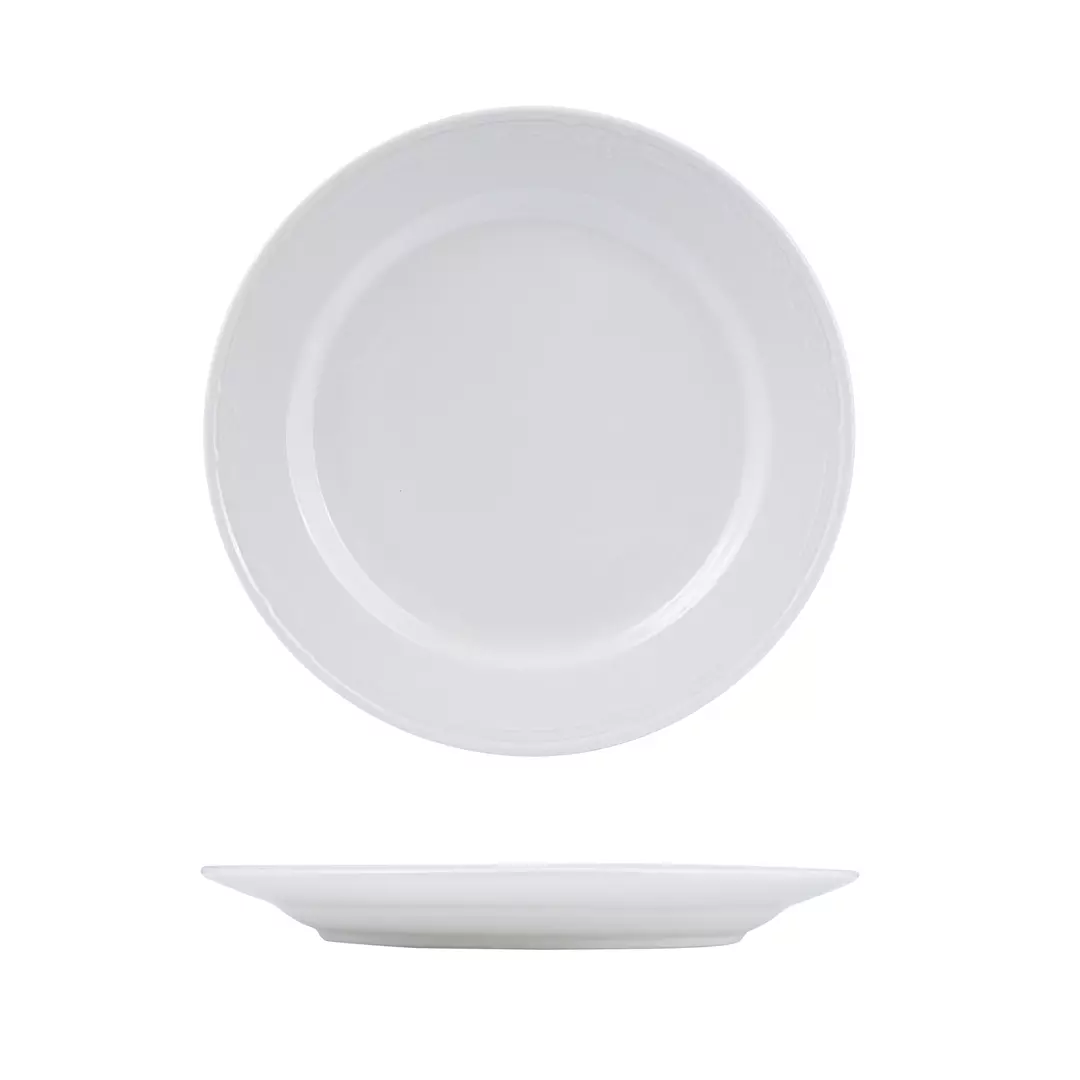 Australian Fine China Renaissance Round Plate Wide Rim 250mm
