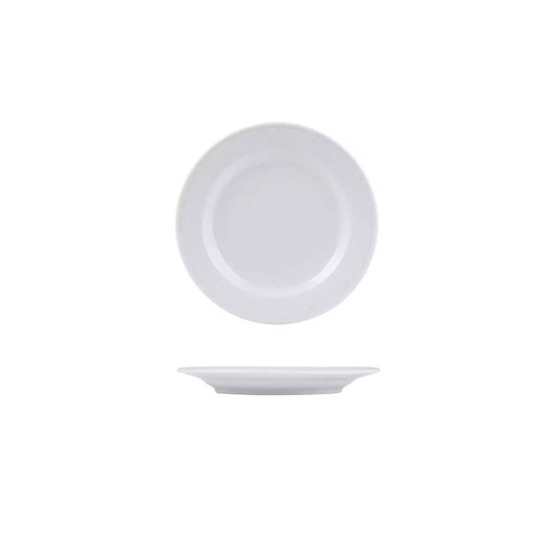 Australian Fine China Renaissance Round Plate Wide Rim 165mm