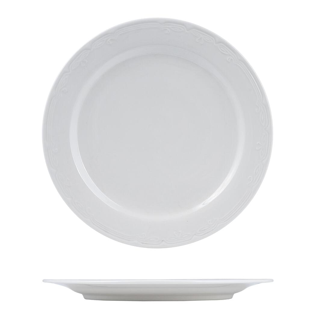 Australian Fine China Renaissance Round Plate Wide Rim 310mm