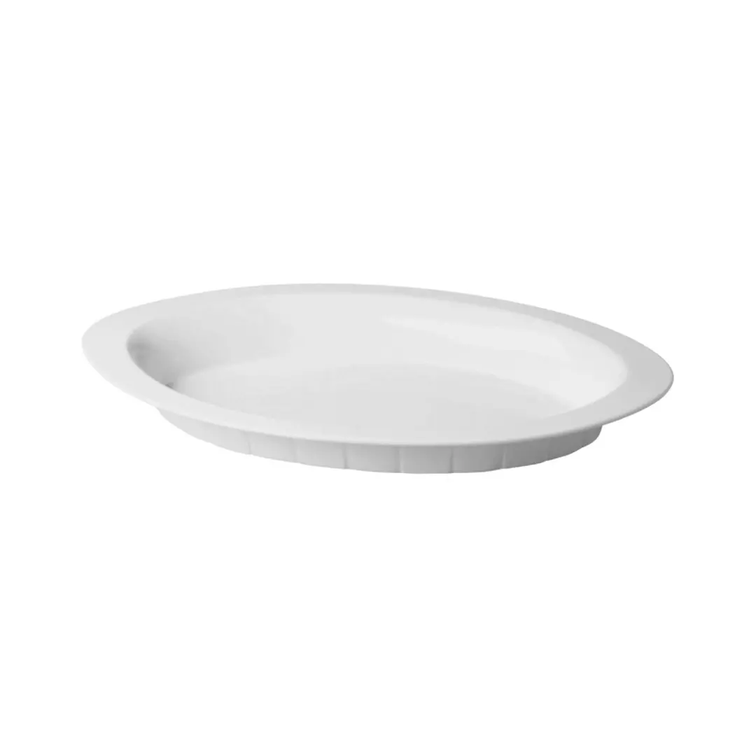 RAK Porcelain Buffet Pans Oval Dish - Ribbed 175x295x55mm