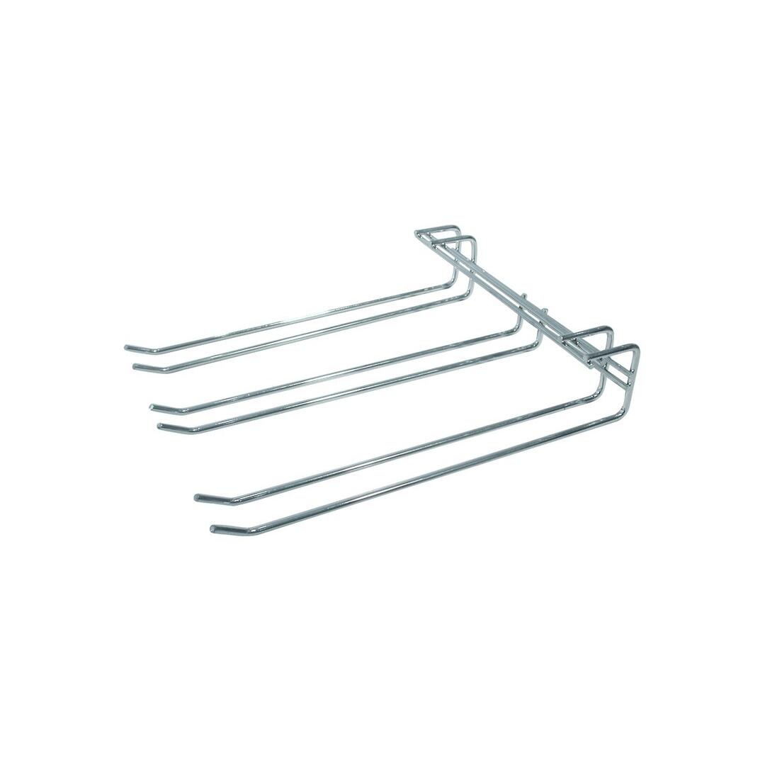 Trenton Glass Hanger - Triple Row Chrome