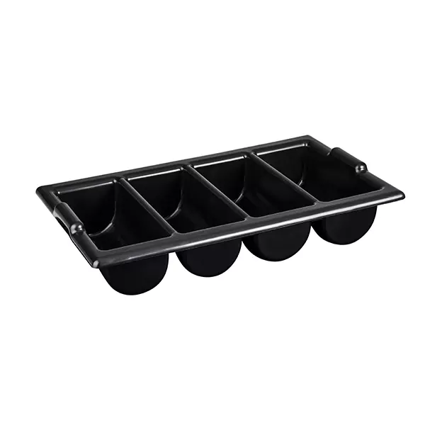 Trenton Cutlery Box - 4 Compartment 325x530x100mm Black