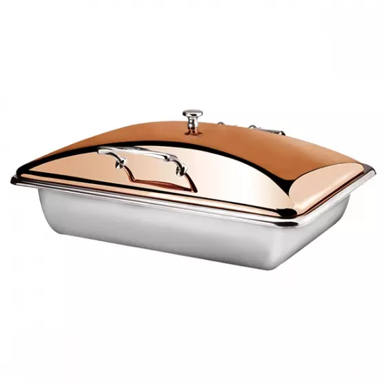 Athena Princess Rectangular Induction Chafer 1/1 Size Golden Rose Lid 588x440x240mm