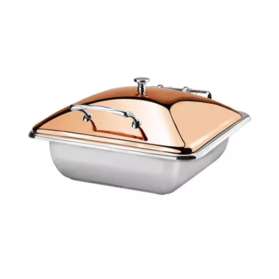 Athena Princess Rectangular Induction Chafer 1/2 Size Golden Rose Lid