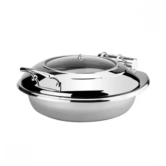 Athena Princess Round Induction Chafer w. Glass And Stainless Steel Lid 454x525x240mm