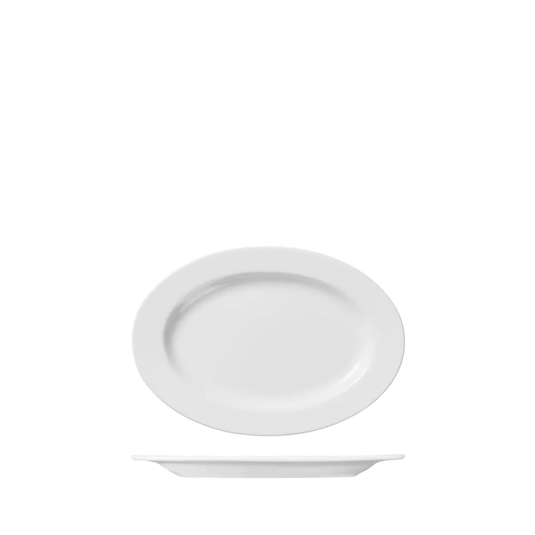 Ariane Oval Wide Rim Plate Prime White 96901222