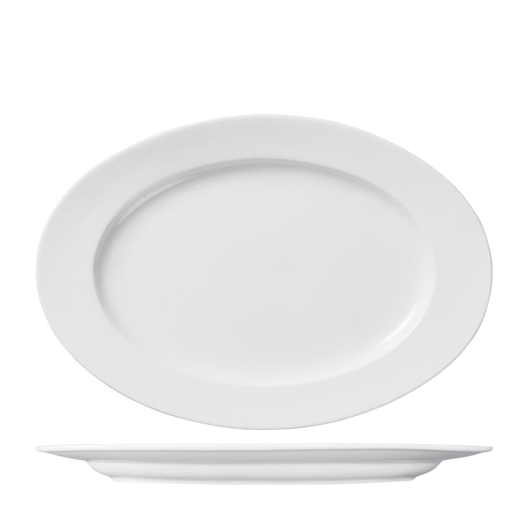 Ariane Oval Wide Rim Plate Prime White 96901236