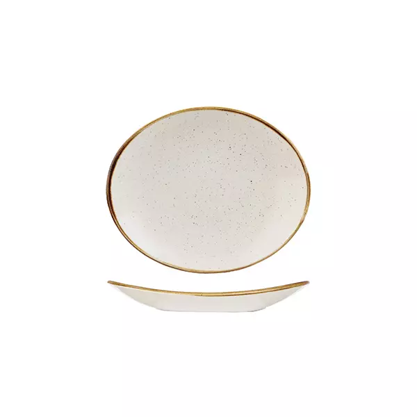 Stonecast by Churchill Oval Coupe Plate Barley White