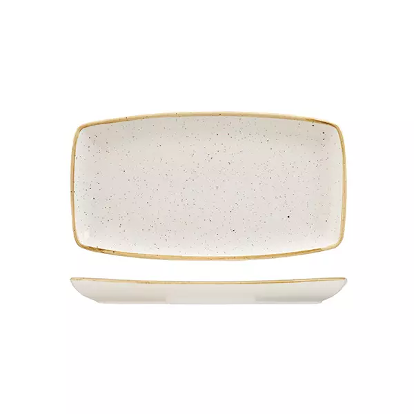 Stonecast by Churchill Oblong Plate Barley White 9975529-W