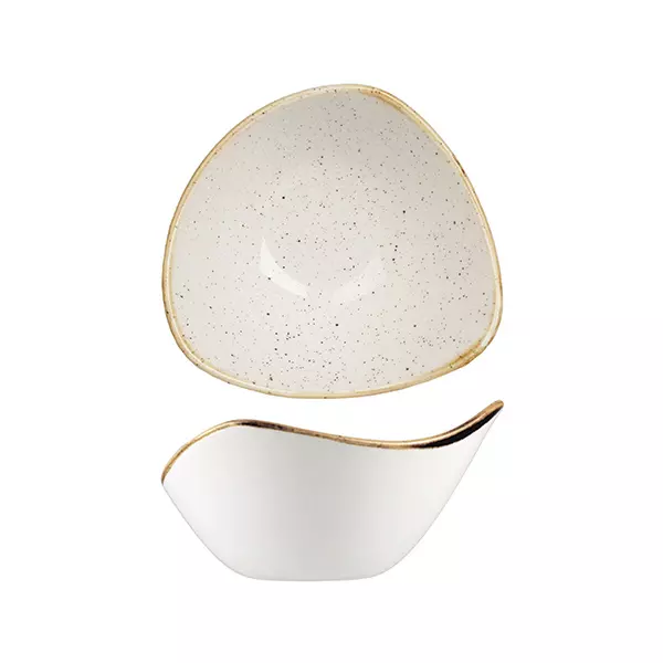 Stonecast by Churchill Triangular Bowl 260ml Barley White