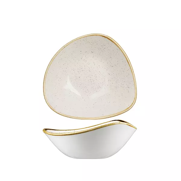 Stonecast by Churchill Triangular Bowl 370ml Barley White