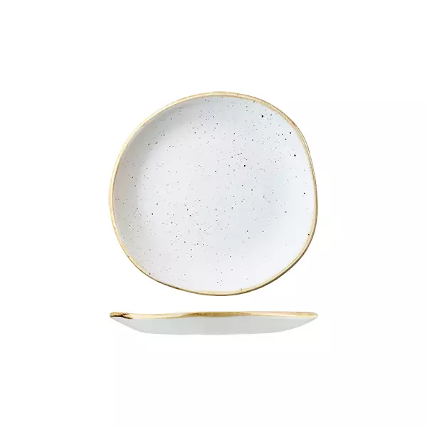 Stonecast by Churchill Trace Organic Round Plate 186mm Barley White