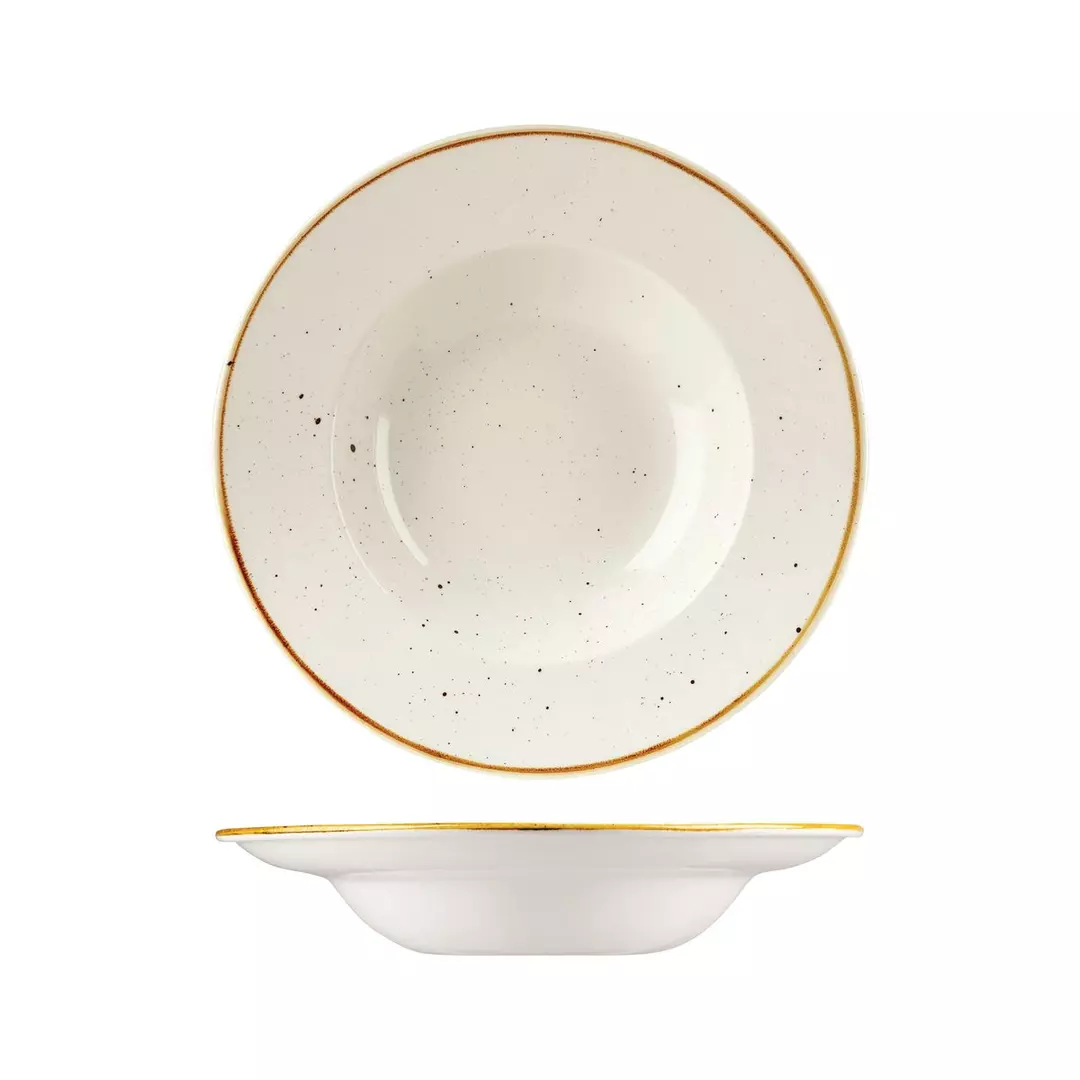 Stonecast by Churchill Soup / Pasta Bowl Wide Rim 284ml Barley White