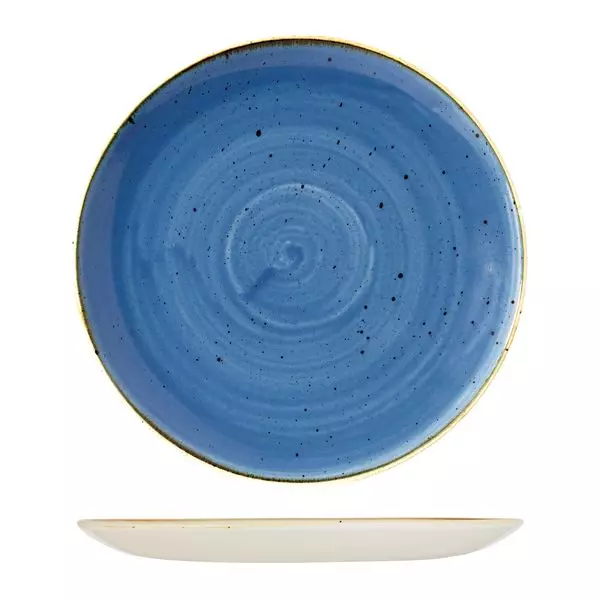 Stonecast by Churchill Round Coupe Plate 324mm Cornflower Blue