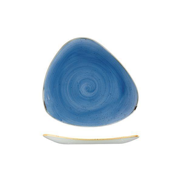 Stonecast by Churchill Triangular Plate 229mm Cornflower Blue