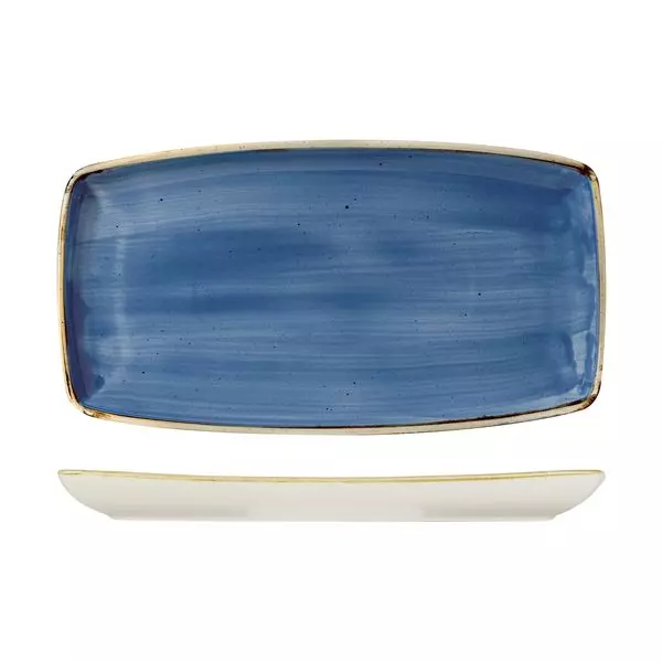 Stonecast by Churchill Oblong Plate Cornflower Blue 9975535-B