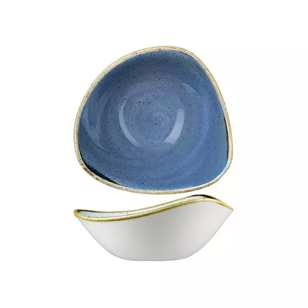 Stonecast by Churchill Triangular Bowl 370ml Cornflower Blue