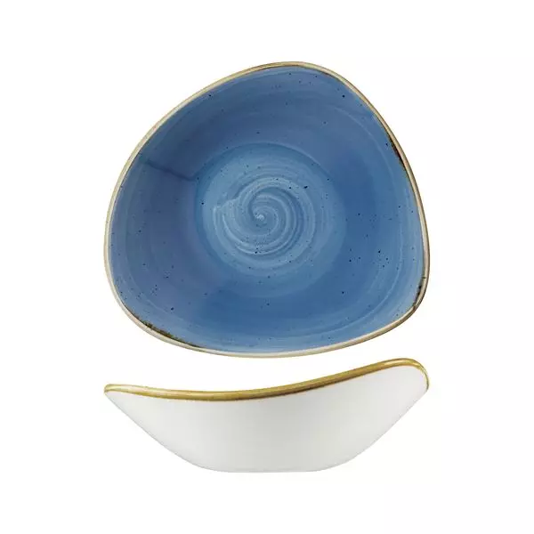 Stonecast by Churchill Triangular Bowl 600ml Cornflower Blue