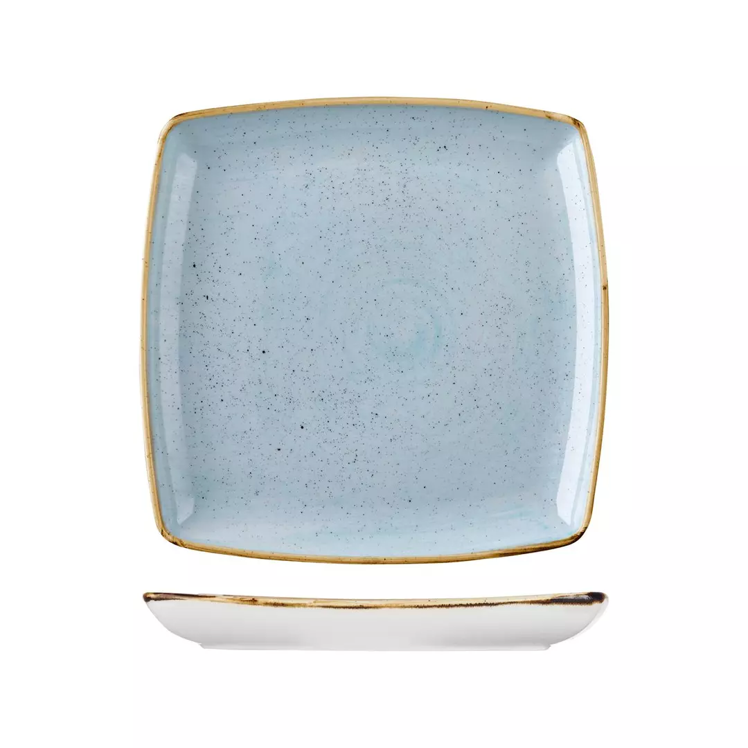 Stonecast by Churchill Deep Square Plate Duck Egg