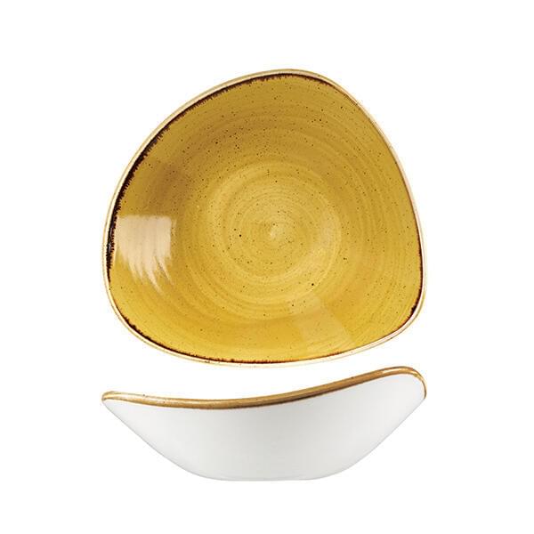 Stonecast by Churchill Triangular Bowl 600ml Mustard Seed Yellow
