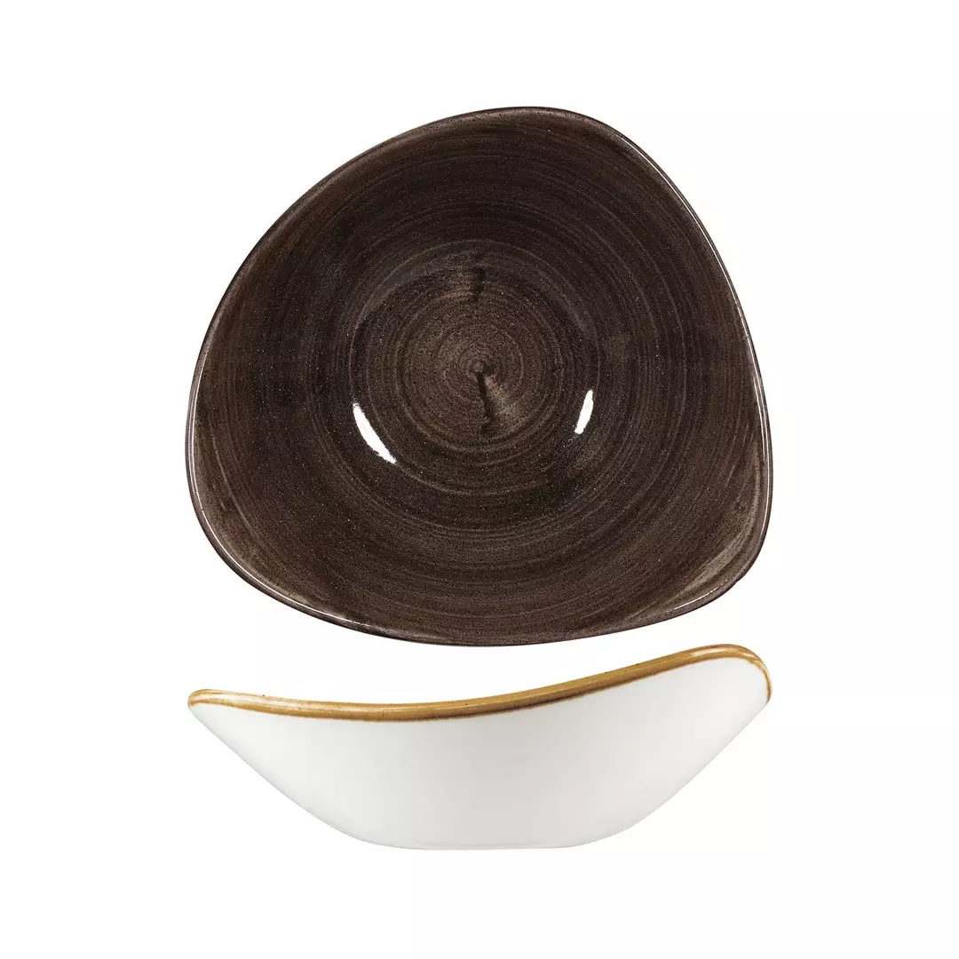 Stonecast by Churchill Triangular Bowl 600ml Iron Black