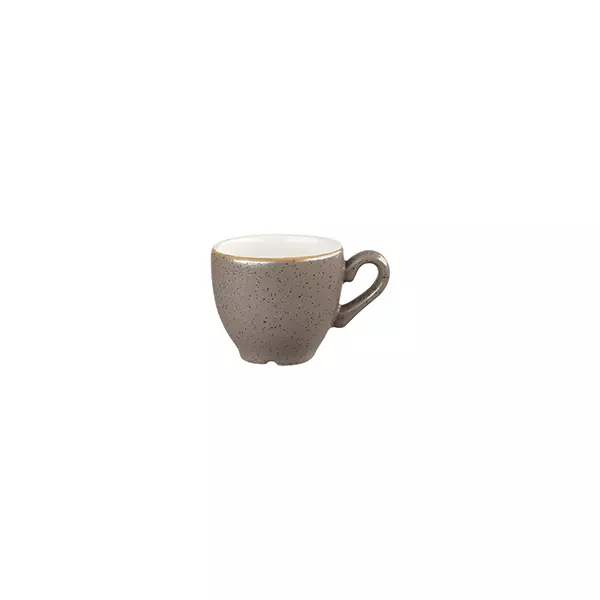 Stonecast by Churchill Espresso Cup & Saucer 100ml Peppercorn Grey