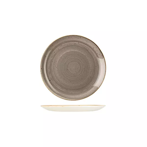 Stonecast by Churchill Round Coupe Plate 165mm Peppercorn Grey
