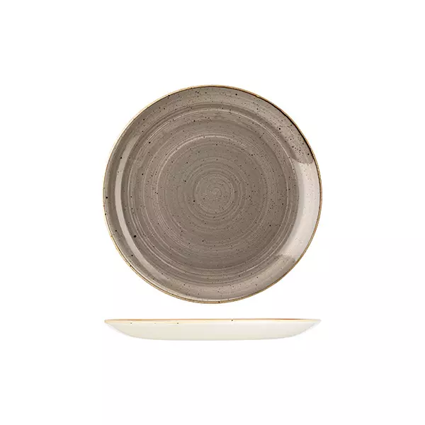 Stonecast by Churchill Round Coupe Plate 217mm Peppercorn Grey