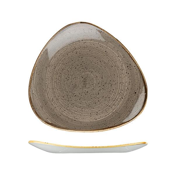 Stonecast by Churchill Triangular Plate 311mm Peppercorn Grey