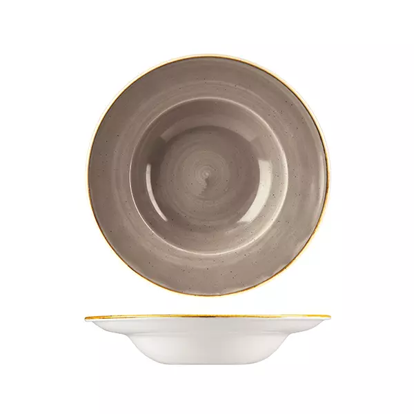 Stonecast by Churchill Soup / Pasta Bowl Wide Rim 284ml Peppercorn Grey
