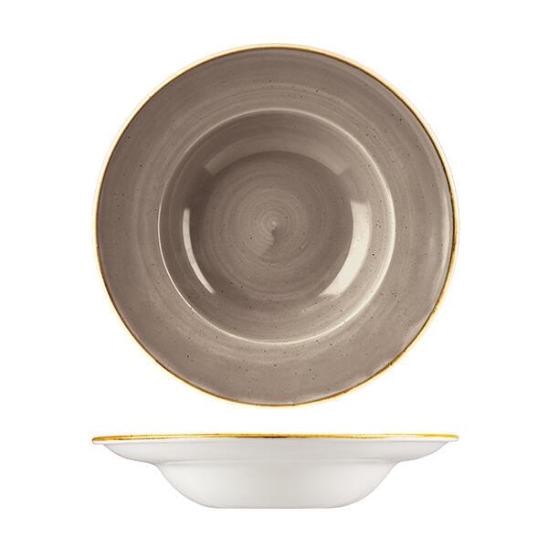 Stonecast by Churchill Soup / Pasta Bowl Wide Rim 468ml Peppercorn Grey