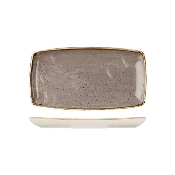 Stonecast by Churchill Oblong Plate Peppercorn Grey 9975529-P