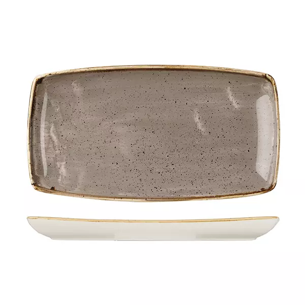 Stonecast by Churchill Oblong Plate Peppercorn Grey 9975535-P